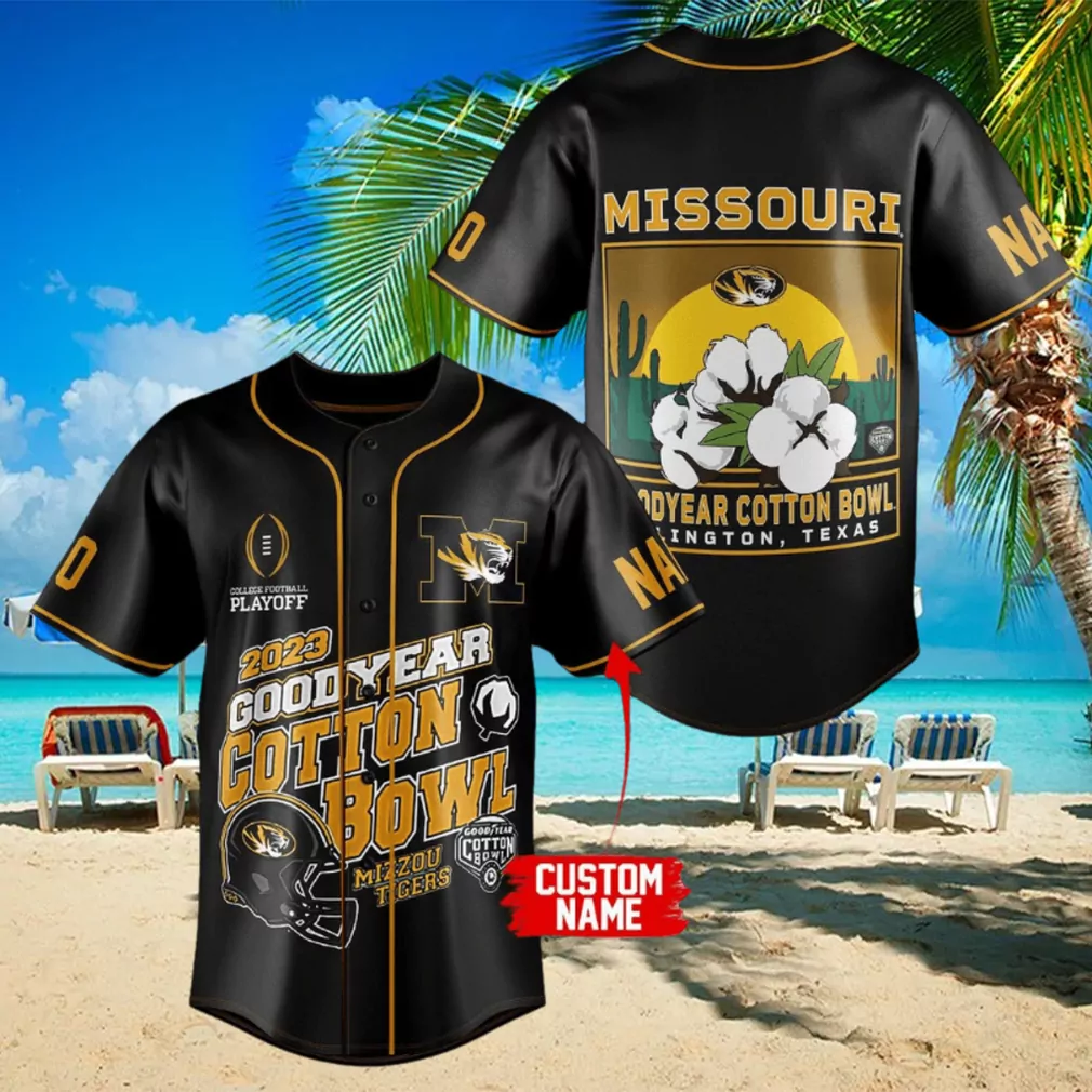 Customizable Personalized 2023 goodyear cotton bowl missouri tigers baseball jersey 7397