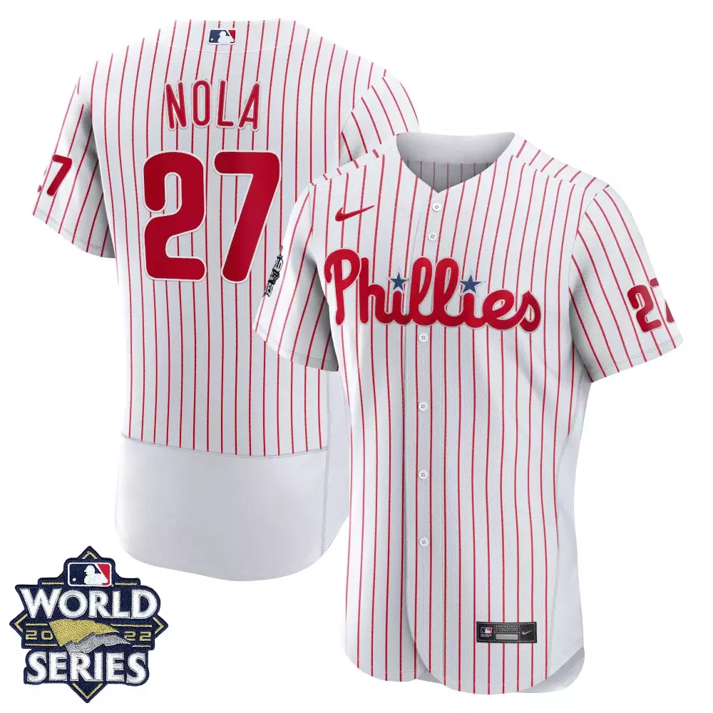 Personalized Aaron nola philadelphia phillies gold 2022 world series jersey limited all stitched