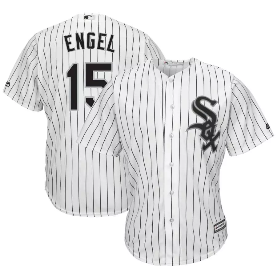Custom Adam engel chicago white sox majestic home cool base player jersey white