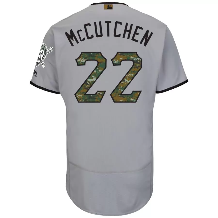Custom Andrew mccutchen pittsburgh pirates majestic fashion 2016 memorial day flex base jersey gray