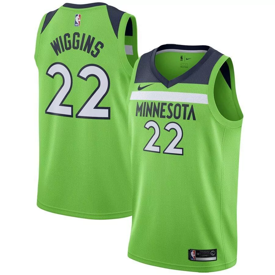 Custom Andrew wiggins minnesota timberwolves jersey statement edition green 2019
