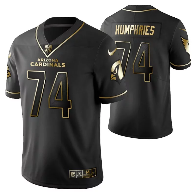 Customizable Arizona cardinals dj humphries 74 2021 nfl golden edition black jersey gift for cardinals fans 0