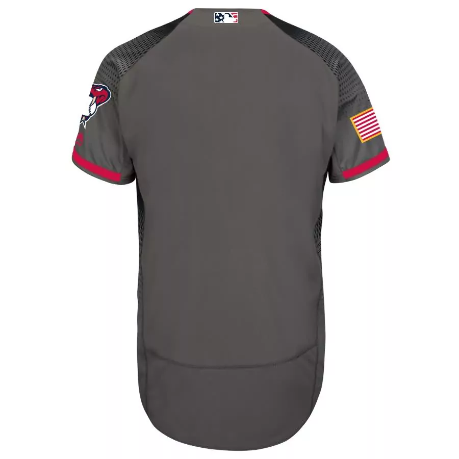 Custom Arizona diamondbacks majestic 2017 stars stripes collection flex base team jersey gray