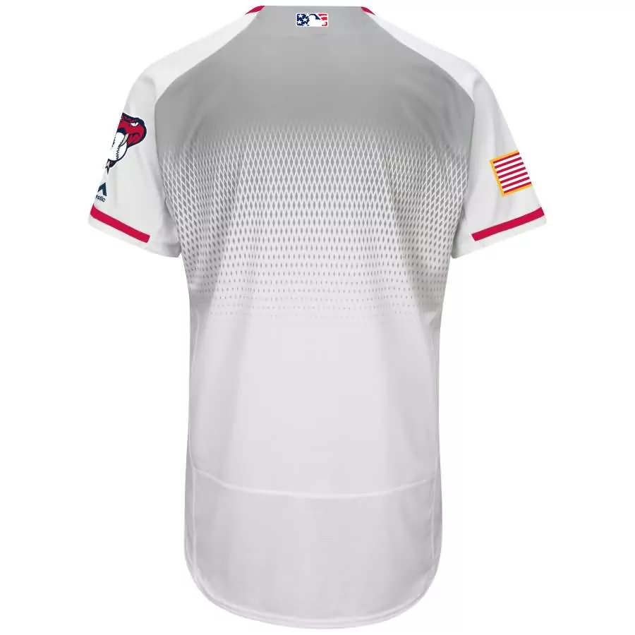 Personalized Arizona diamondbacks majestic 2018 stars and stripes collection flex base team jersey white