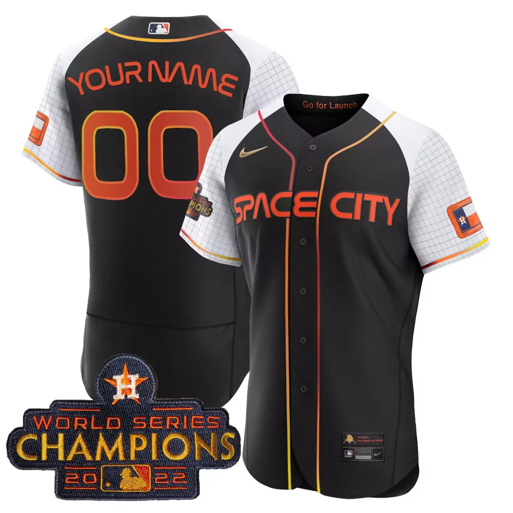 Custom Astros 2023 space city champions alternate flex custom jersey all stitched
