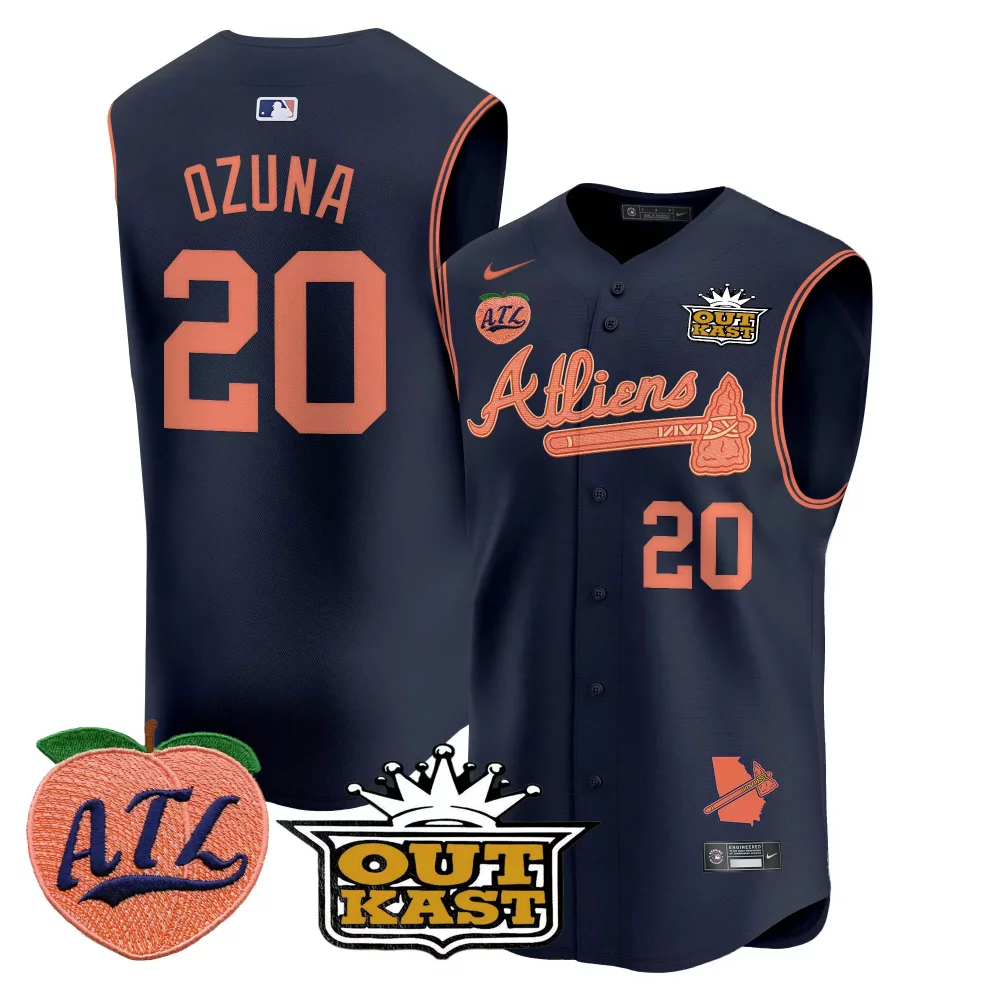 Customizable Atliens matt olson atlanta braves atliens peach vapor premier sleeveless jersey all stitched
