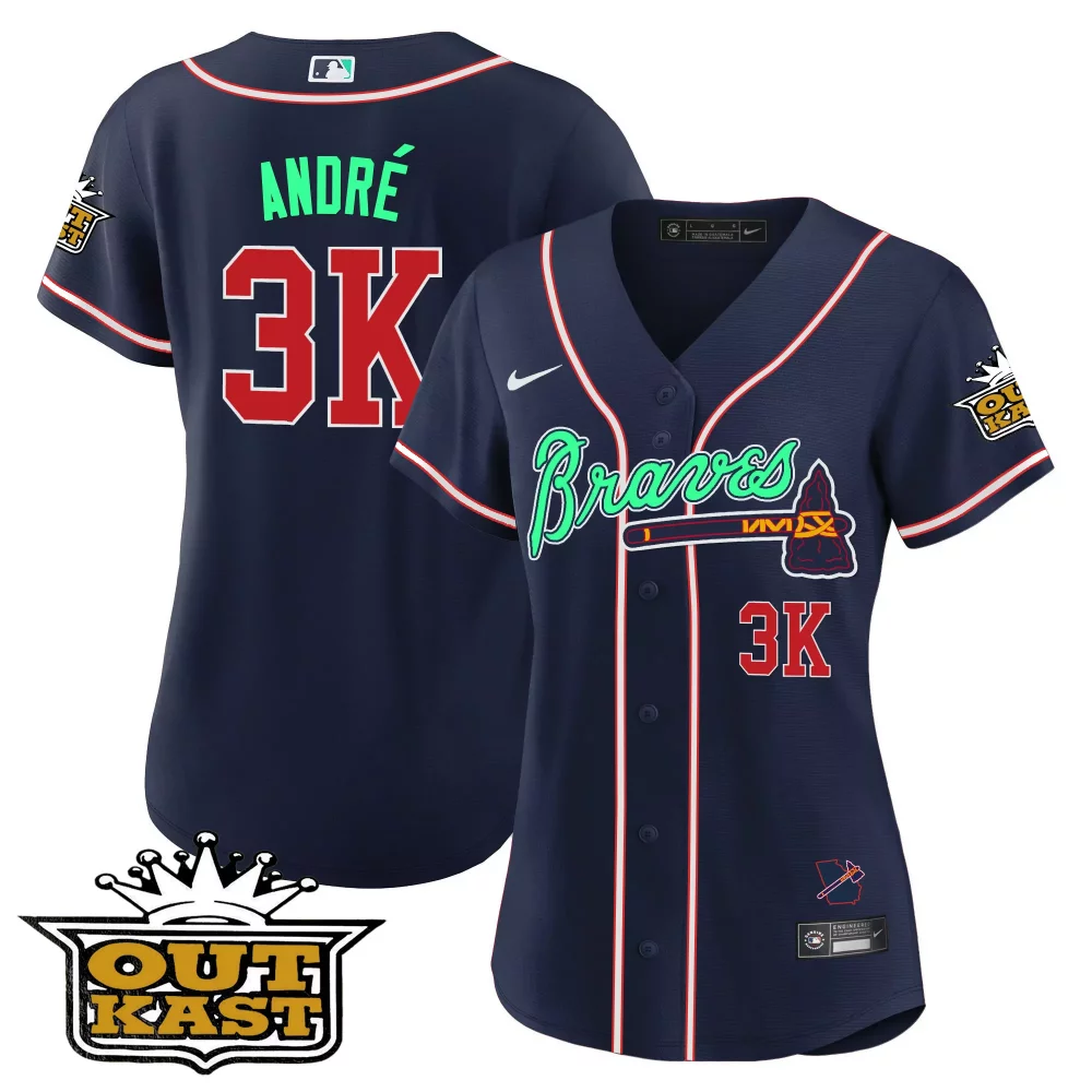 Personalized Atliens ozzie albies atlanta braves outkast baseball jersey galaxy version stitched