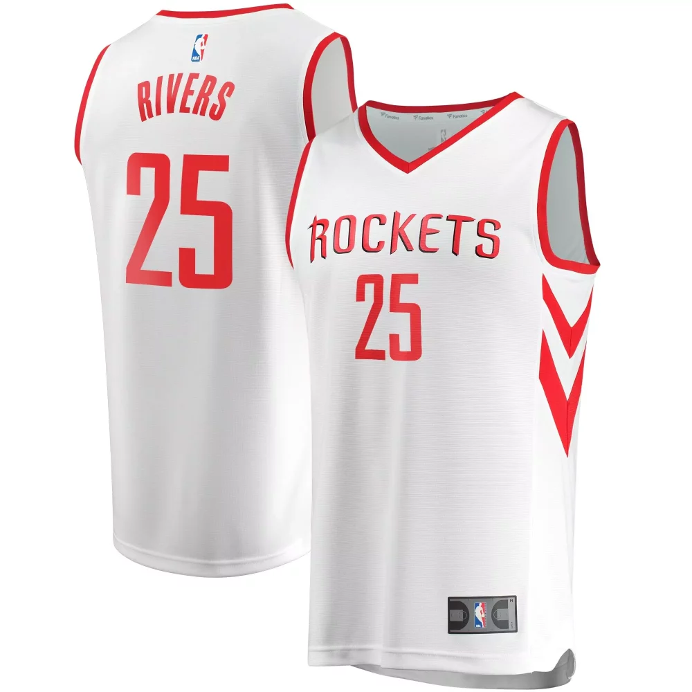 Personalized Austin rivers houston rockets player association edition white jersey gift for houston rockets fans