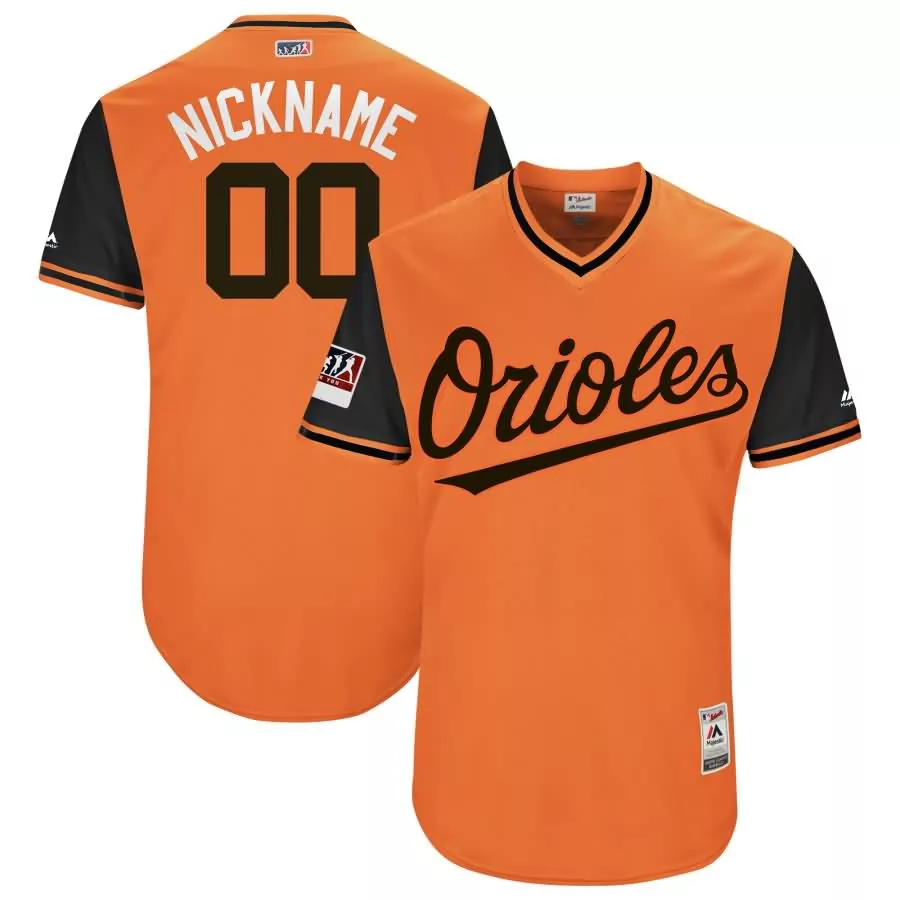 Customizable Baltimore orioles majestic 2018 players weekend flex base pick a player roster jersey orangeblack