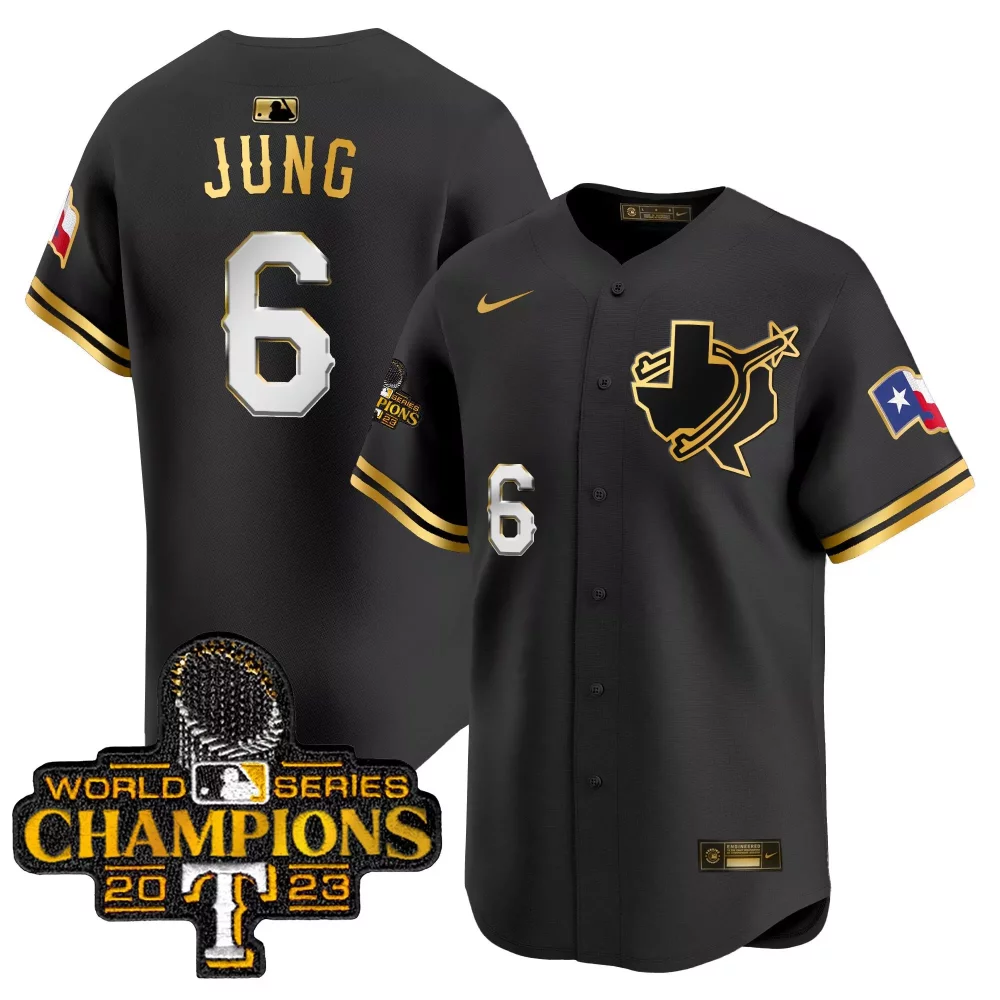 Customizable Black gold marcus semien texas rangers world series champions vapor premier limited jersey v3 all stitched