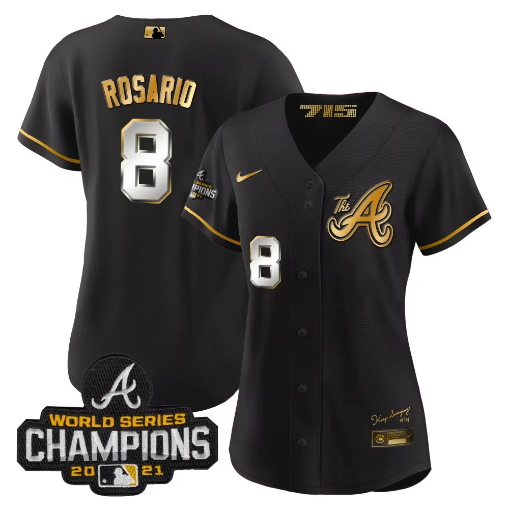 Custom Black gold matt olson atlanta braves champions city connect gold jersey all stitched