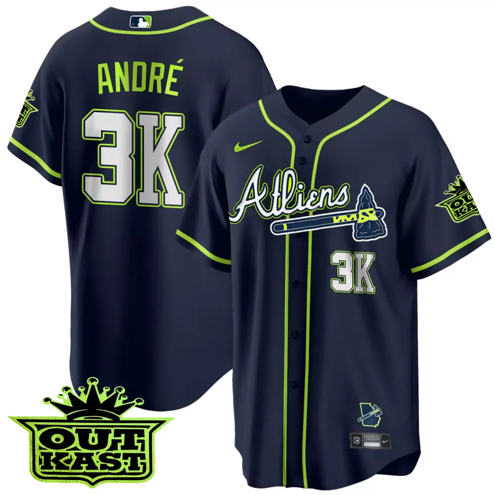 Personalized Black gold ozzie albies atlanta braves atliens cool base jersey v2 all stitched