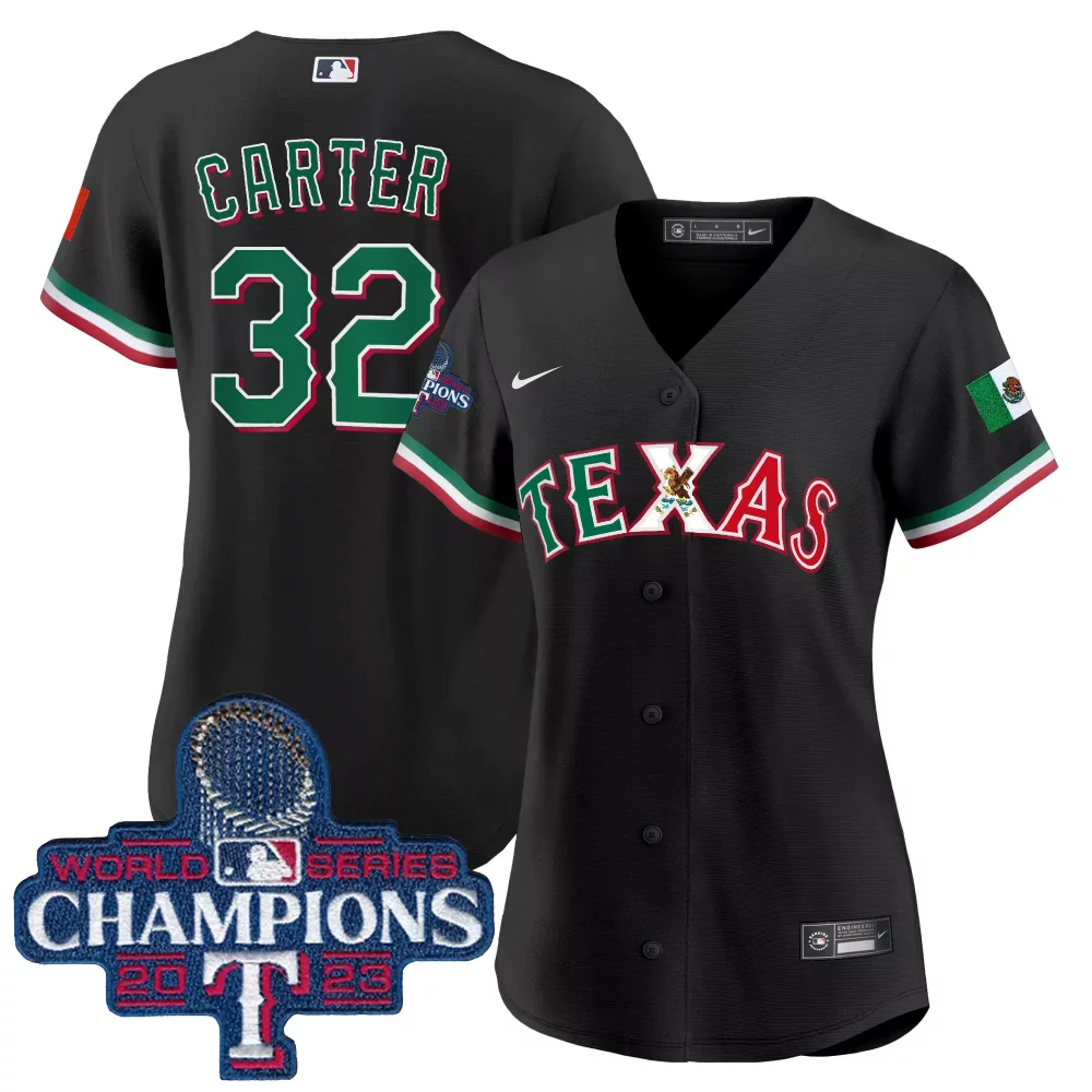 Custom Black marcus semien texas rangers mexico 2023 world series champions baseball jersey all stitched