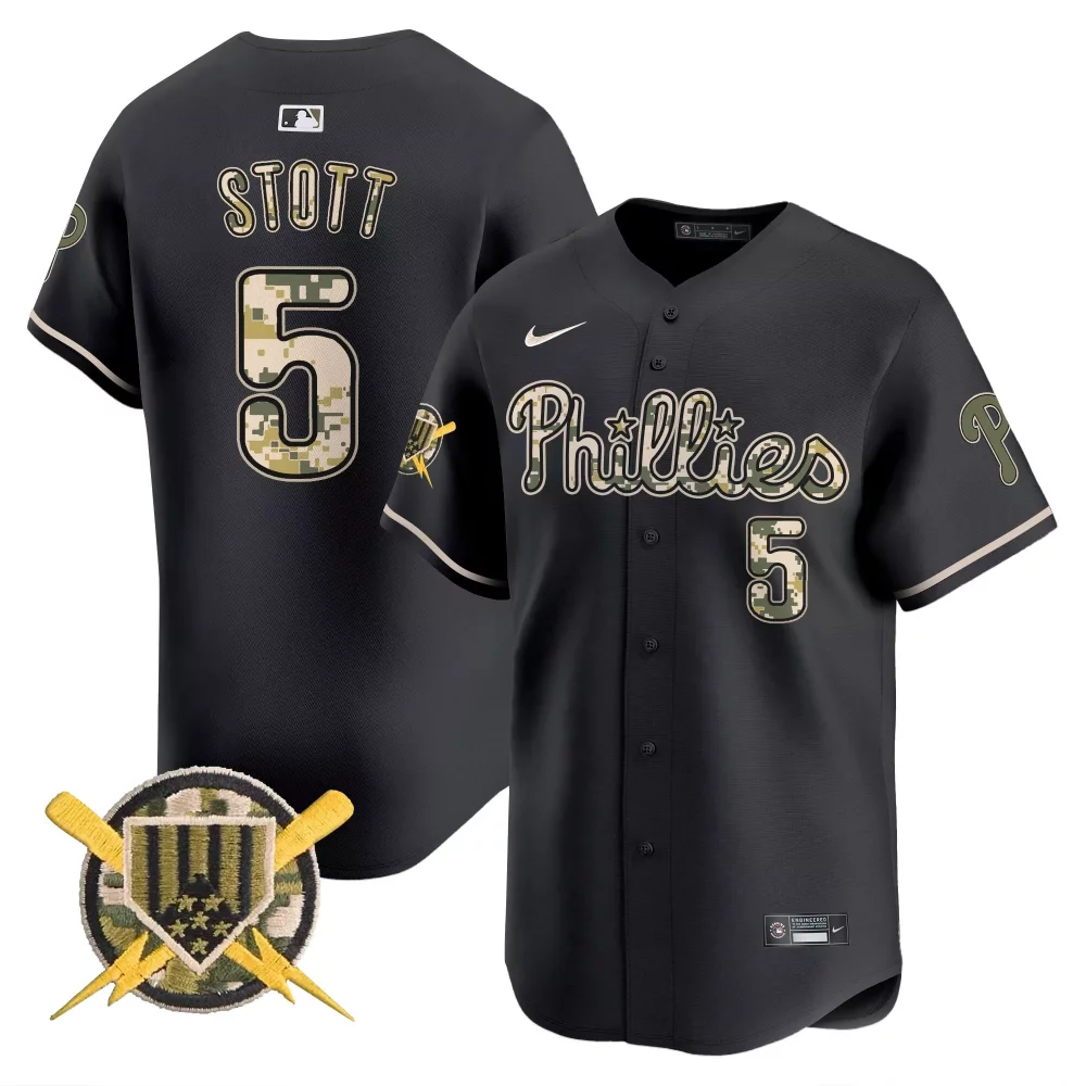 Custom Black nick castellanos phillies armed forces day vapor premier limited jersey all stitched