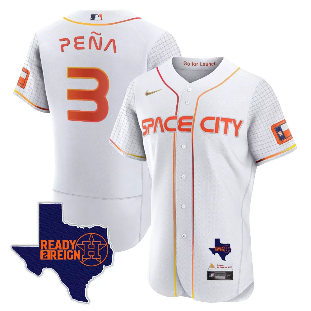 Customizable Black team astros 2024 space city ready 2 reign flex base jersey all stitched
