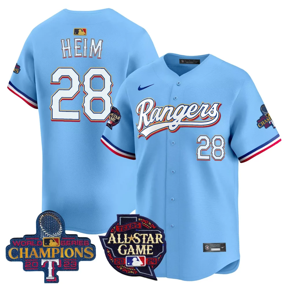 Custom Blue adolis garcia texas rangers 2024 all star game patch vapor premier limited jersey all stitched