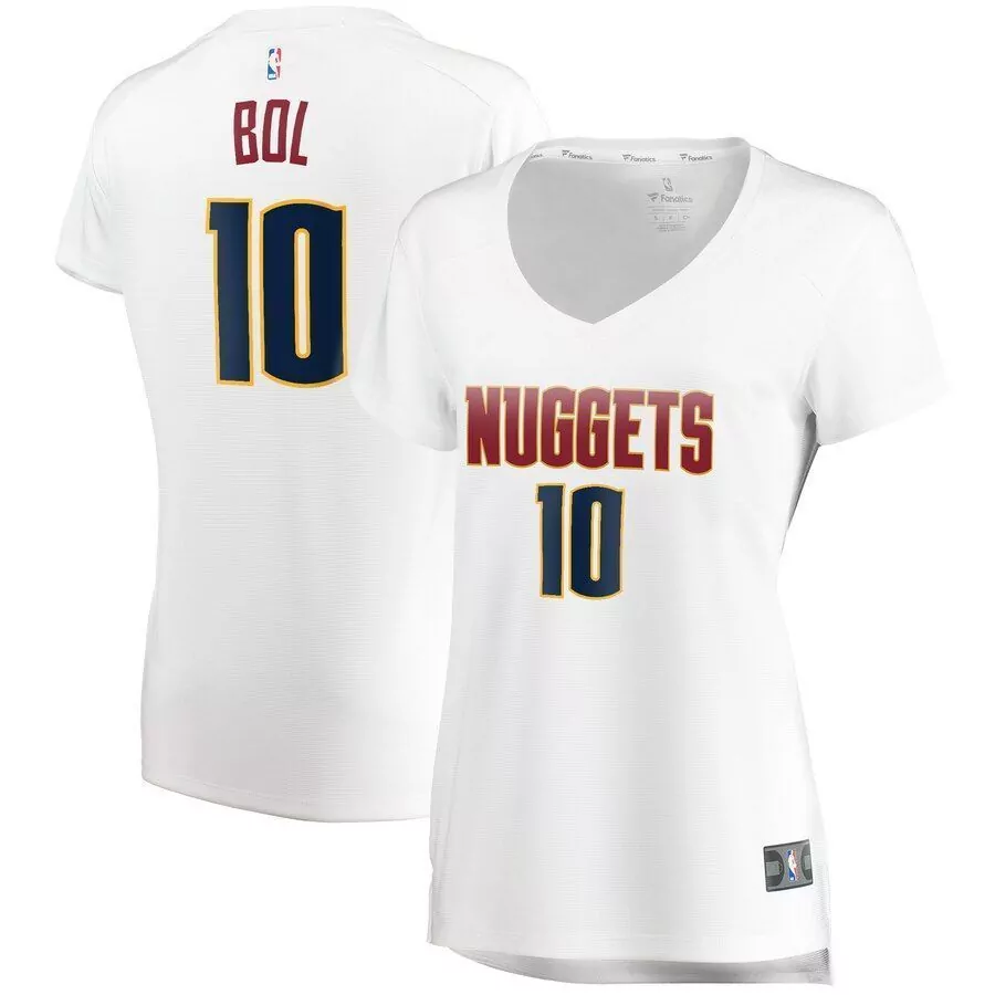 Customizable Bol bol denver nuggets womens fast break jersey white association edition 2019