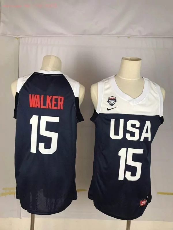 Custom Boston celtics kemba walker 15 fiba 2019 world cup new arrival white jersey