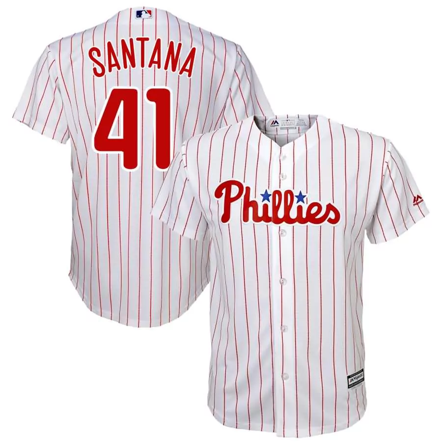 Customizable Carlos santana philadelphia phillies majestic official cool base player jersey white
