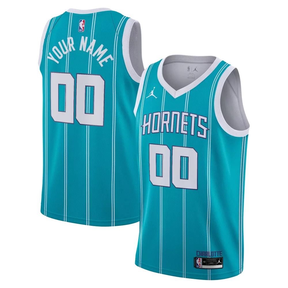 Personalized Charlotte hornets jordan 202021 swingman custom jersey icon edition teal