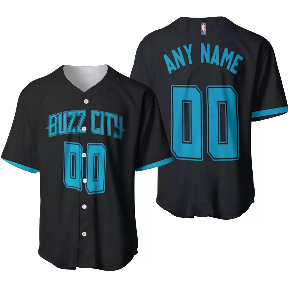 Custom Charlotte hornets nba basketball team logo jordan city edition swingman black 2019 jersey style custom gift for hornets fans baseball jersey