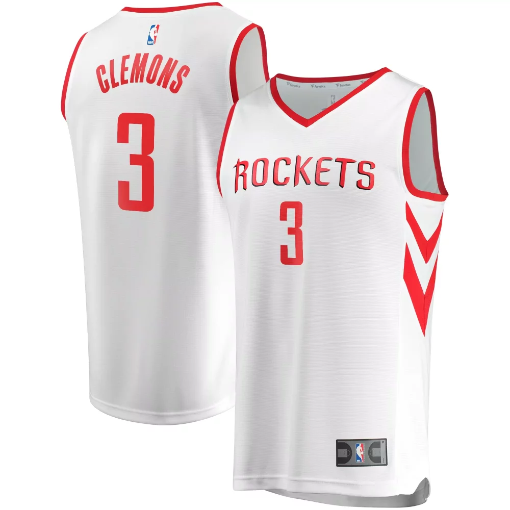 Customizable Chris clemons houston rockets fanatics ed youth fast break player jersey white association edition