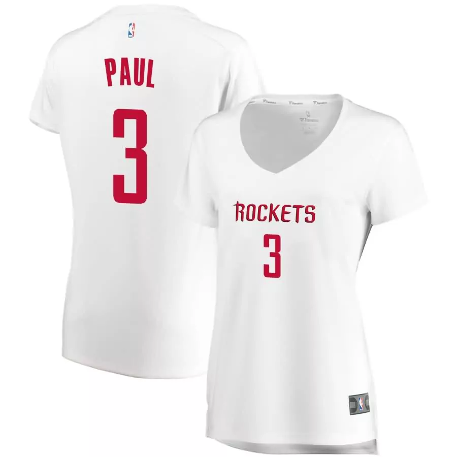 Customizable Chris paul houston rockets fanatics ed womens fast break player jersey white association edition