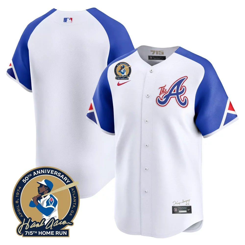 Personalized City connect matt olson atlanta braves hank aaron 715th home run patch vapor premier limited jersey all stitched