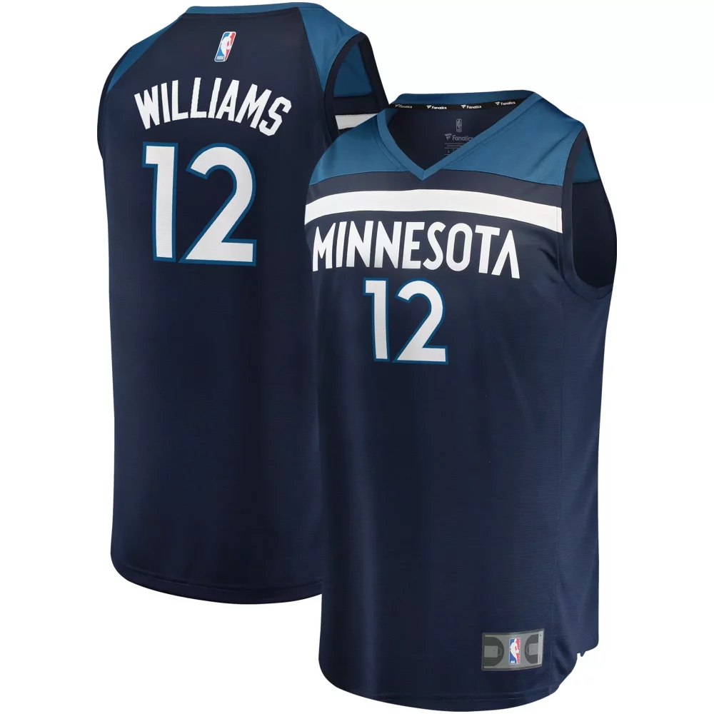 Customizable Cj williams minnesota timberwolves fanatics ed fast break jersey icon edition blue