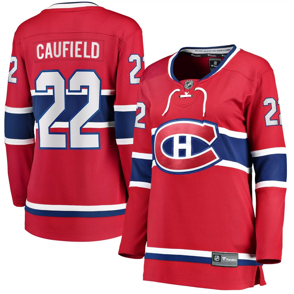 Personalized Montreal Canadiens  Cole Caufield Ed Home Breakaway Hockey Jersey – Red