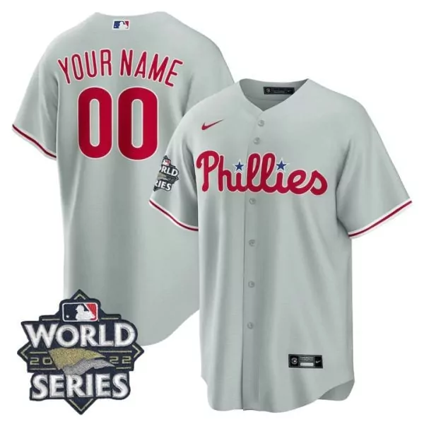 Customizable Cool base cream philadelphia phillies 2022 world series custom jersey all stitched