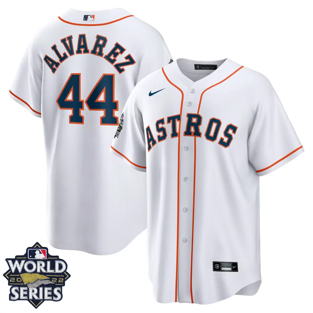 Customizable Cool home yordan lvarez youths houston astros 2022 world series player jersey all stitched