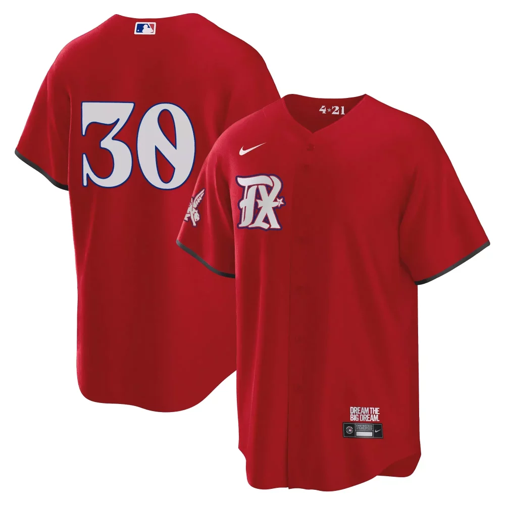 Customizable Cool red marcus semien texas rangers 2023 city connect collection v4 jersey all stitched
