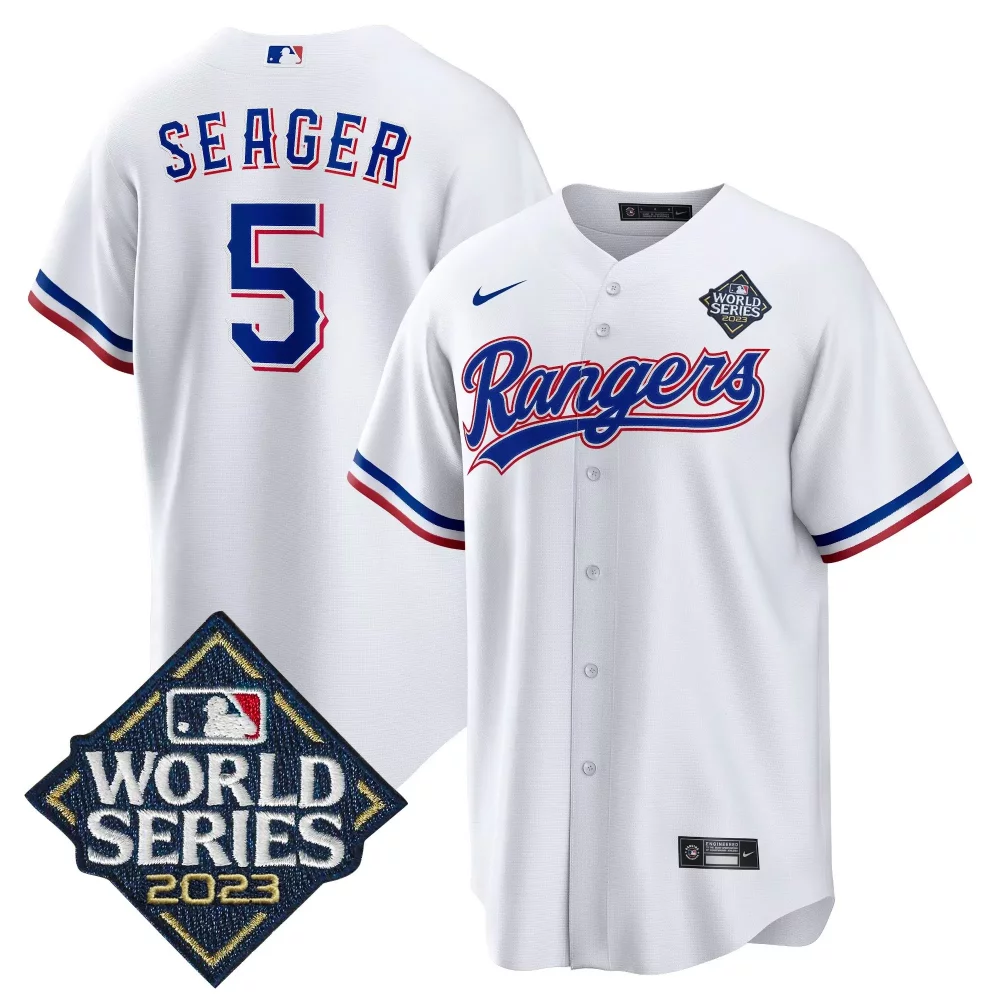 Customizable Corey seager texas rangers 2023 world series cool base jersey all stitched
