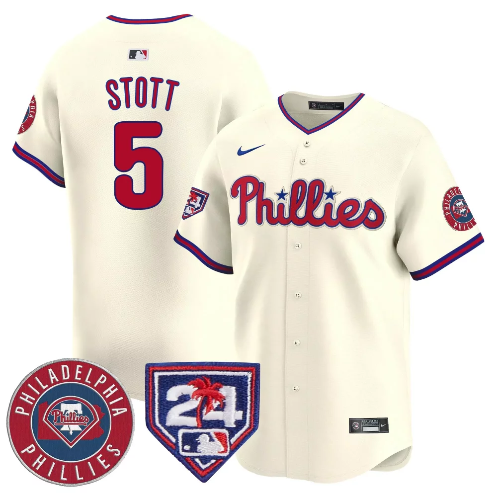 Customizable Cream trea turner phillies 2024 spring training patch vapor premier limited jersey v2 all stitched