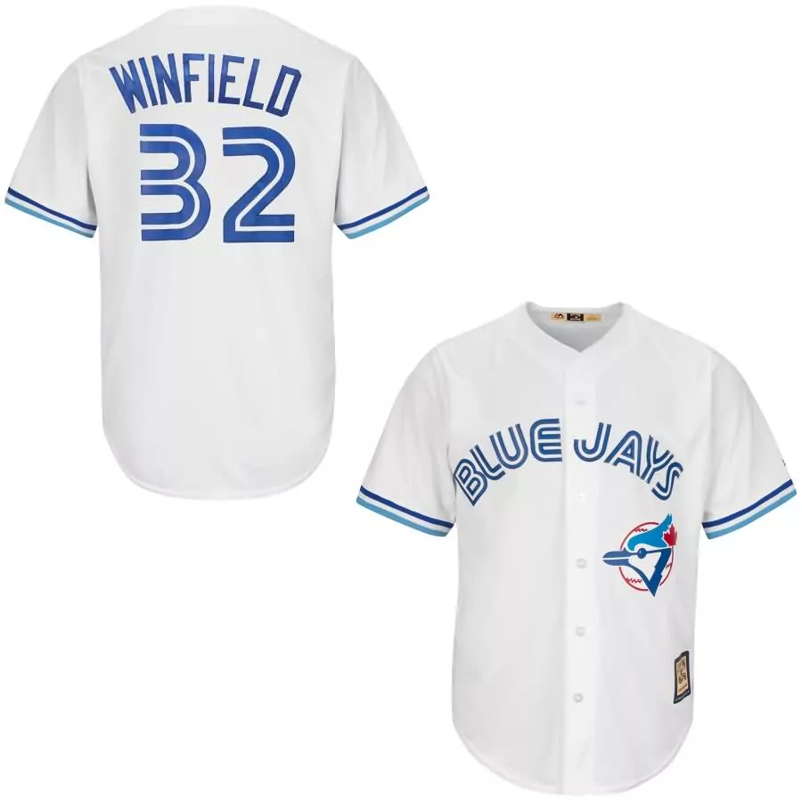 Personalized Dave winfield toronto blue jays majestic cool base cooperstown collection player jersey white