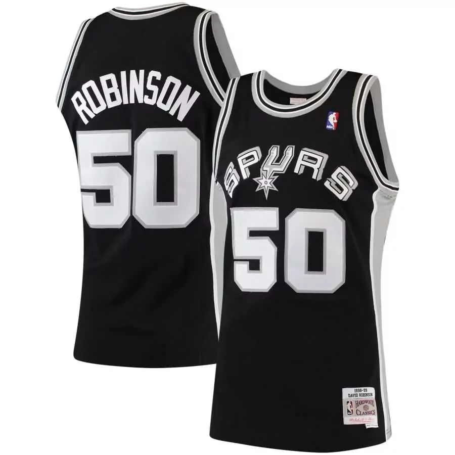 Personalized David robinson san antonio spurs mitchell amp ness 1998 99 hardwood classics swingman jersey black f1rst sports