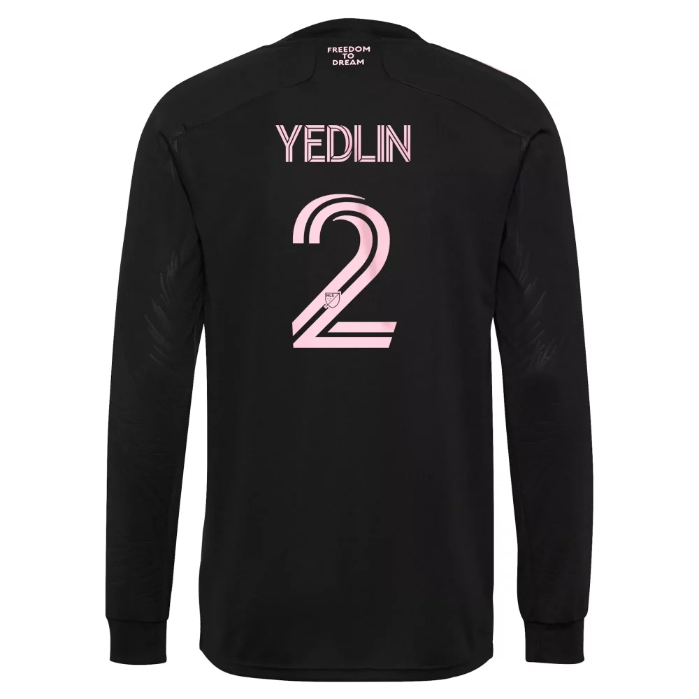 Custom Inter Miami Cf  MLS Deandre Yedlin 2021 La Palma Long Sleeve Player 2qewa Soccer Jersey – Black