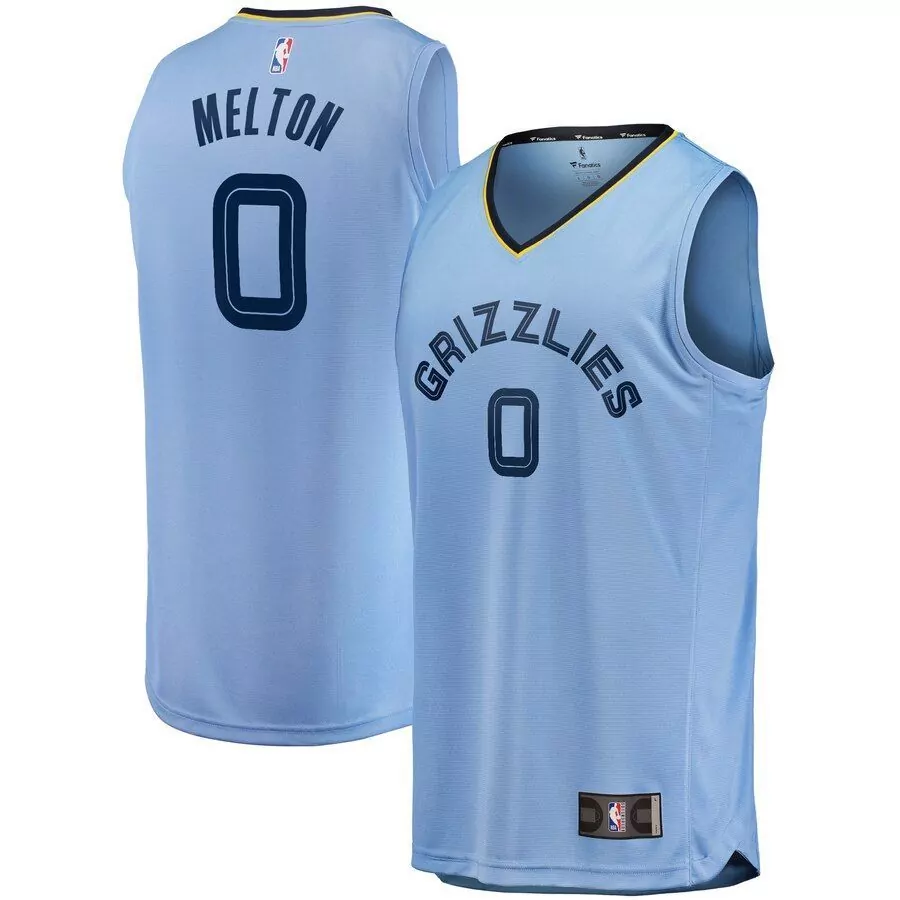 Personalized Deanthony melton memphis grizzlies fast break jersey light blue statement edition 2019