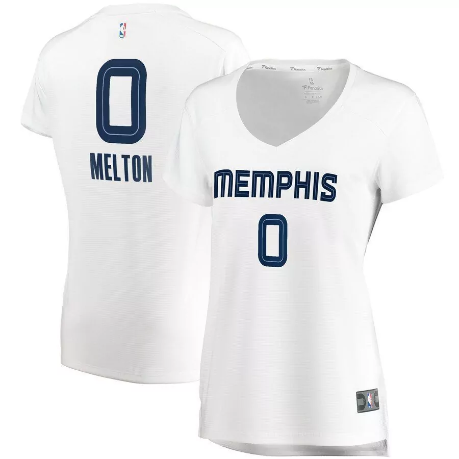 Personalized Deanthony melton memphis grizzlies womens fast break jersey white association edition 2019