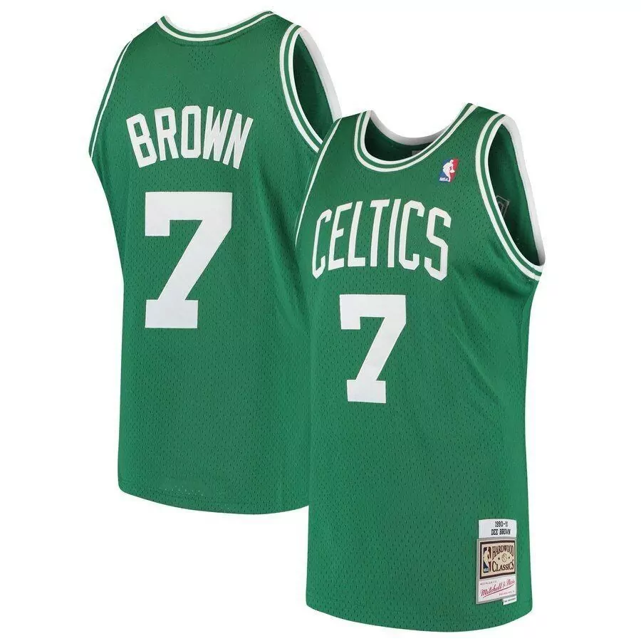 Customizable Dee brown boston celtics 1985 86 hardwood classics jersey kelly green 2019