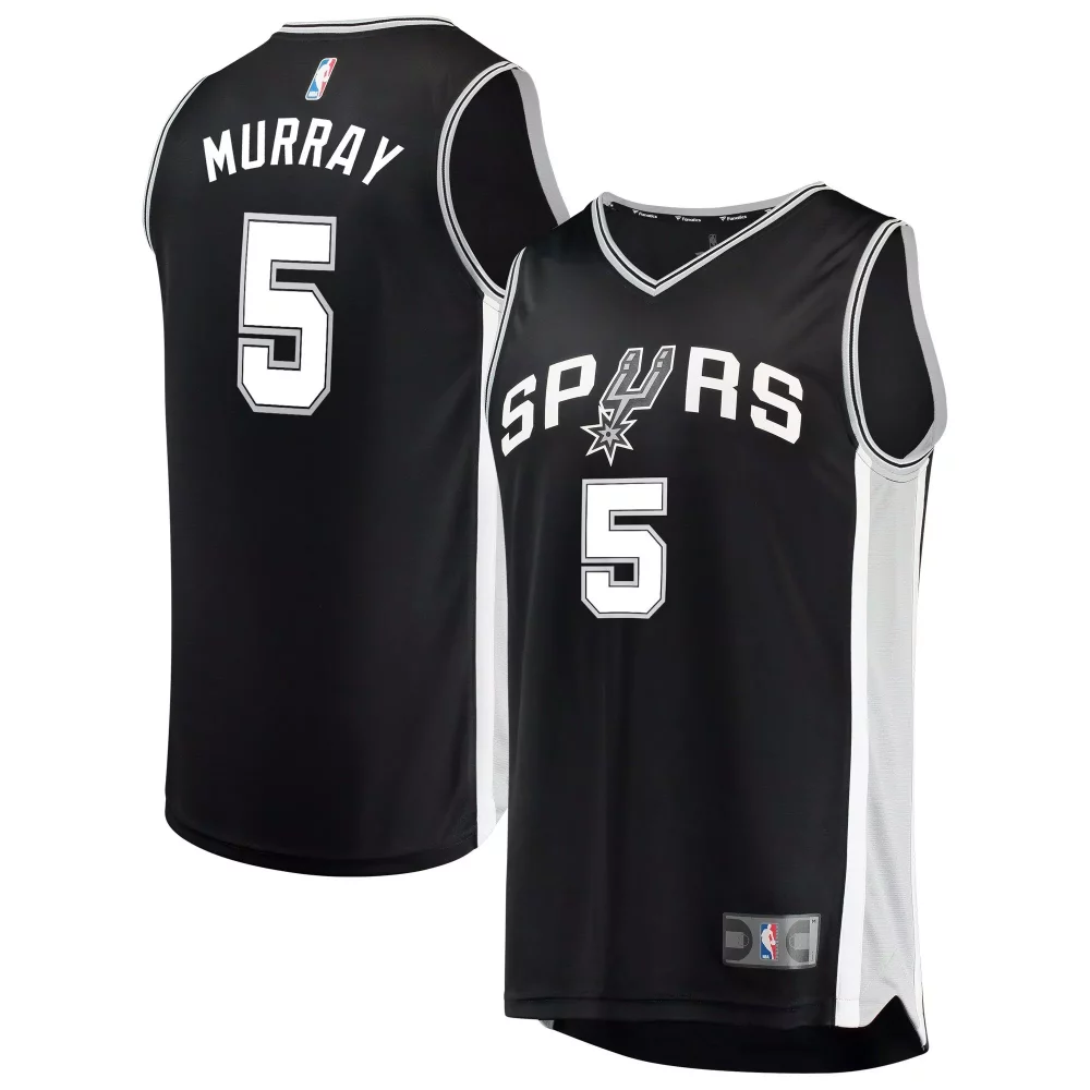Personalized Dejounte murray san antonio spurs road player black icon edition jersey gift for san antonio spurs fans