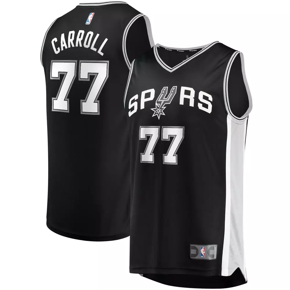 Custom Demarre carroll san antonio spurs fanatics ed fast break player jersey icon edition black
