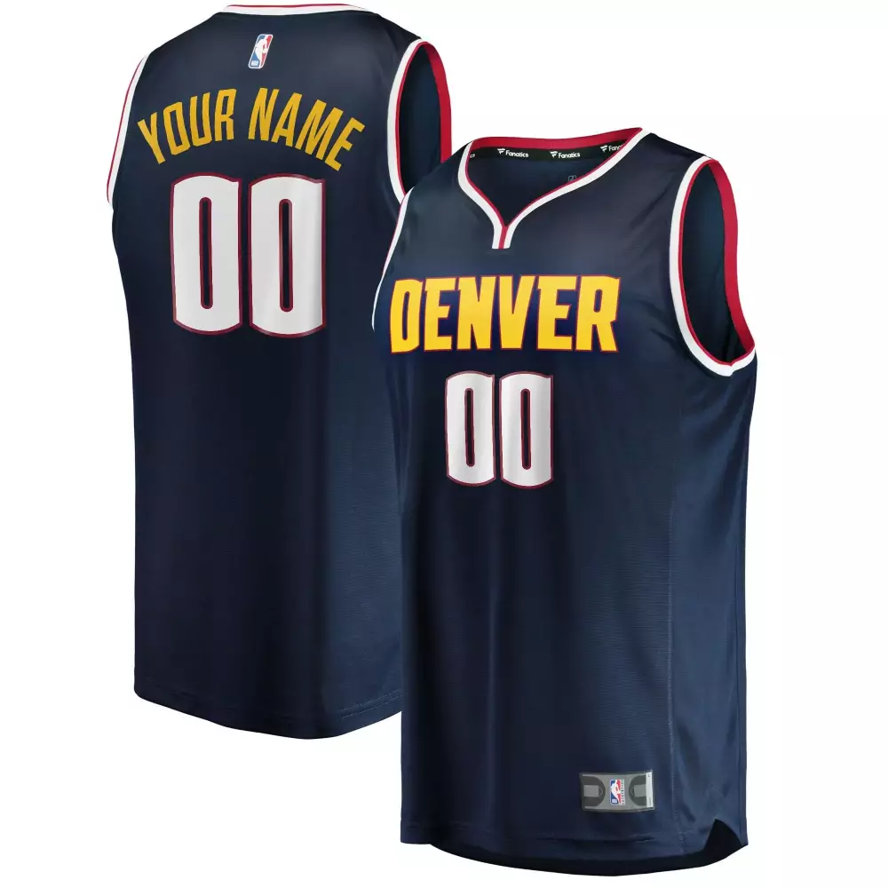 Personalized Denver nuggets 201819 custom navy icon edition jersey gift for denver nuggets fans