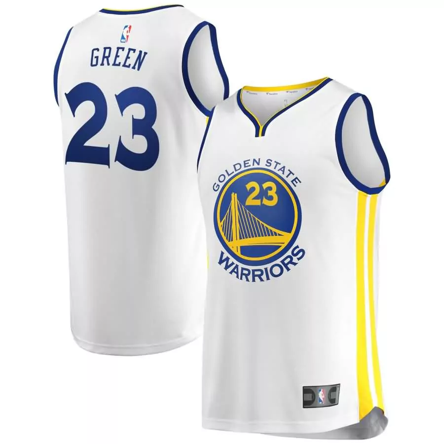 Personalized Draymond green golden state warriors fanatics ed youth fast break jersey white association edition f1rst sports