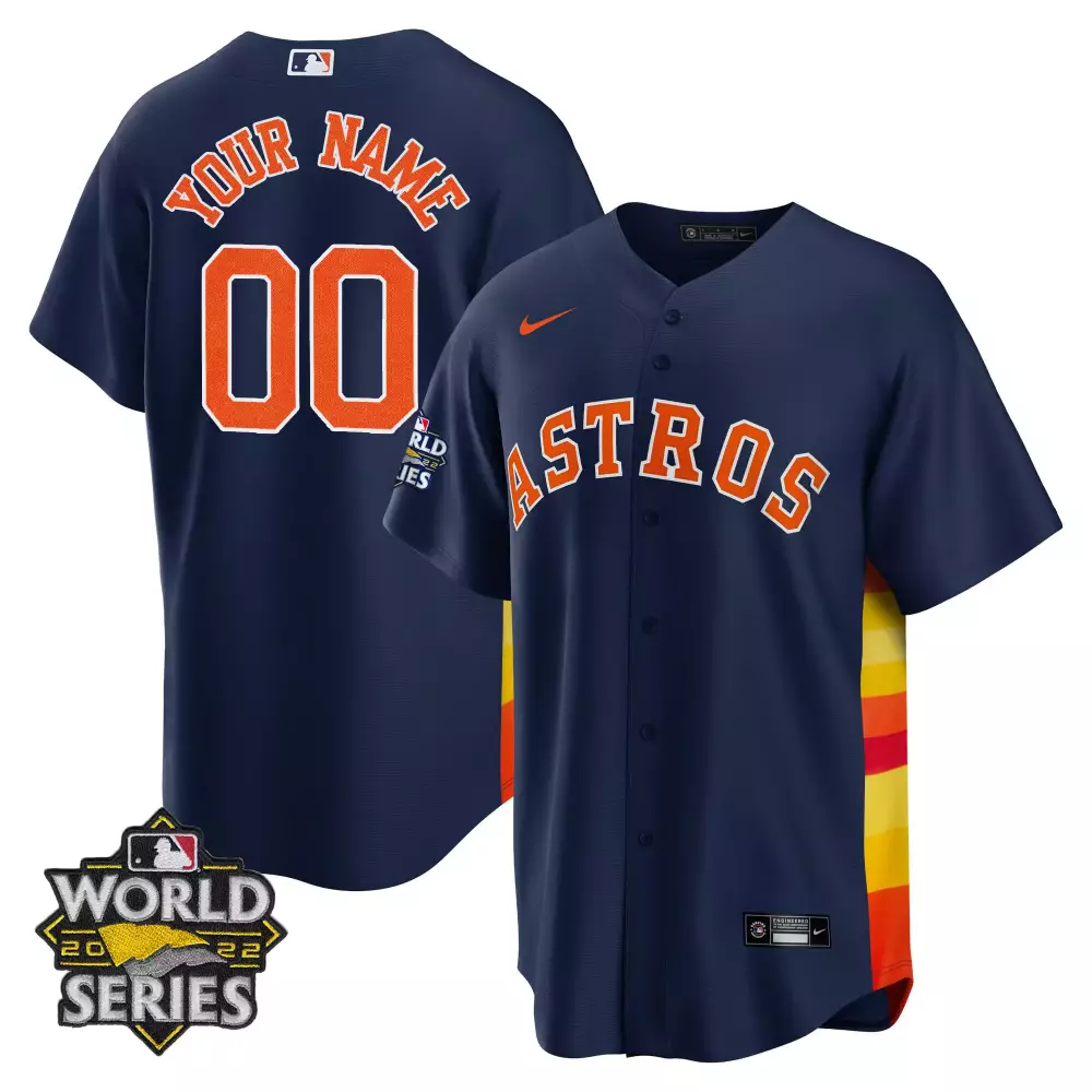 Custom Flex alternate houston astros 2022 world series custom name and number jersey all stitched