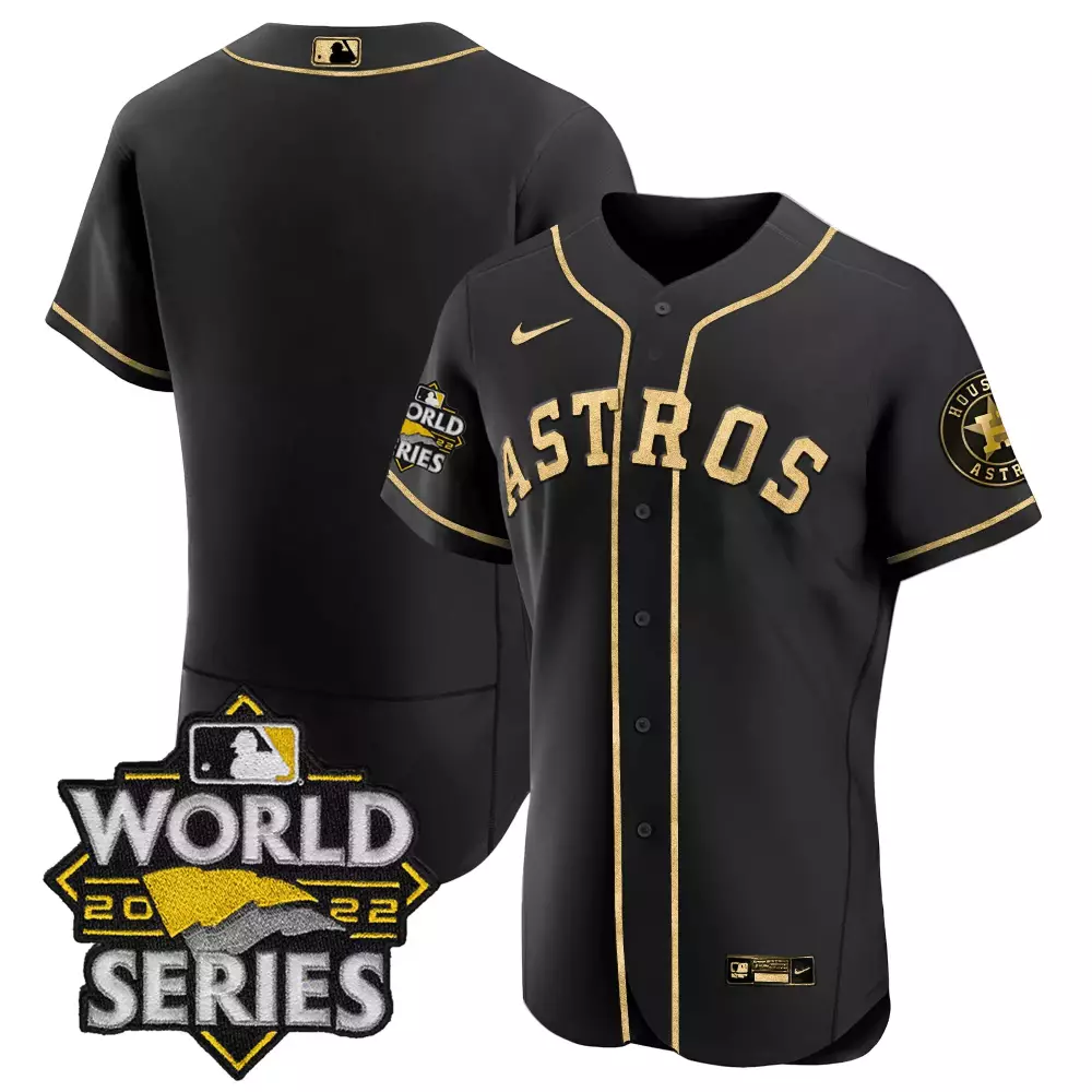 Personalized Flex black team astros 2022 world series color rush limited jersey all stitched