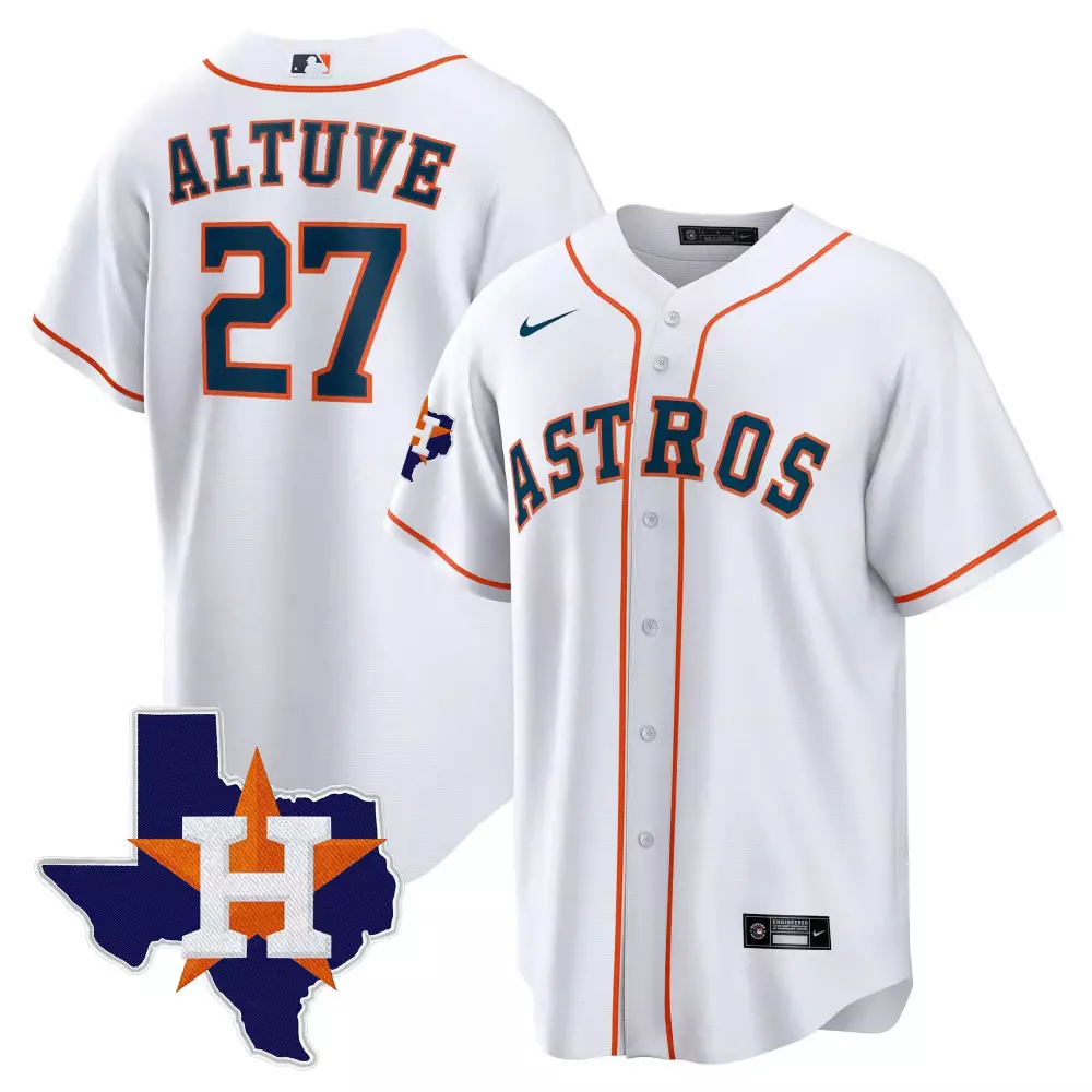 Custom Flex home team houston astros 2024 gold jersey texas patch all stitched