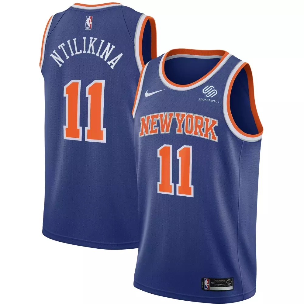 Personalized Frank ntilikina new york knicks 202122 patch royal icon edition jersey gift for new york knicks fans