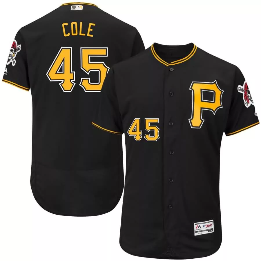 Custom Gerrit cole pittsburgh pirates majestic alternate flex base collection player jersey black